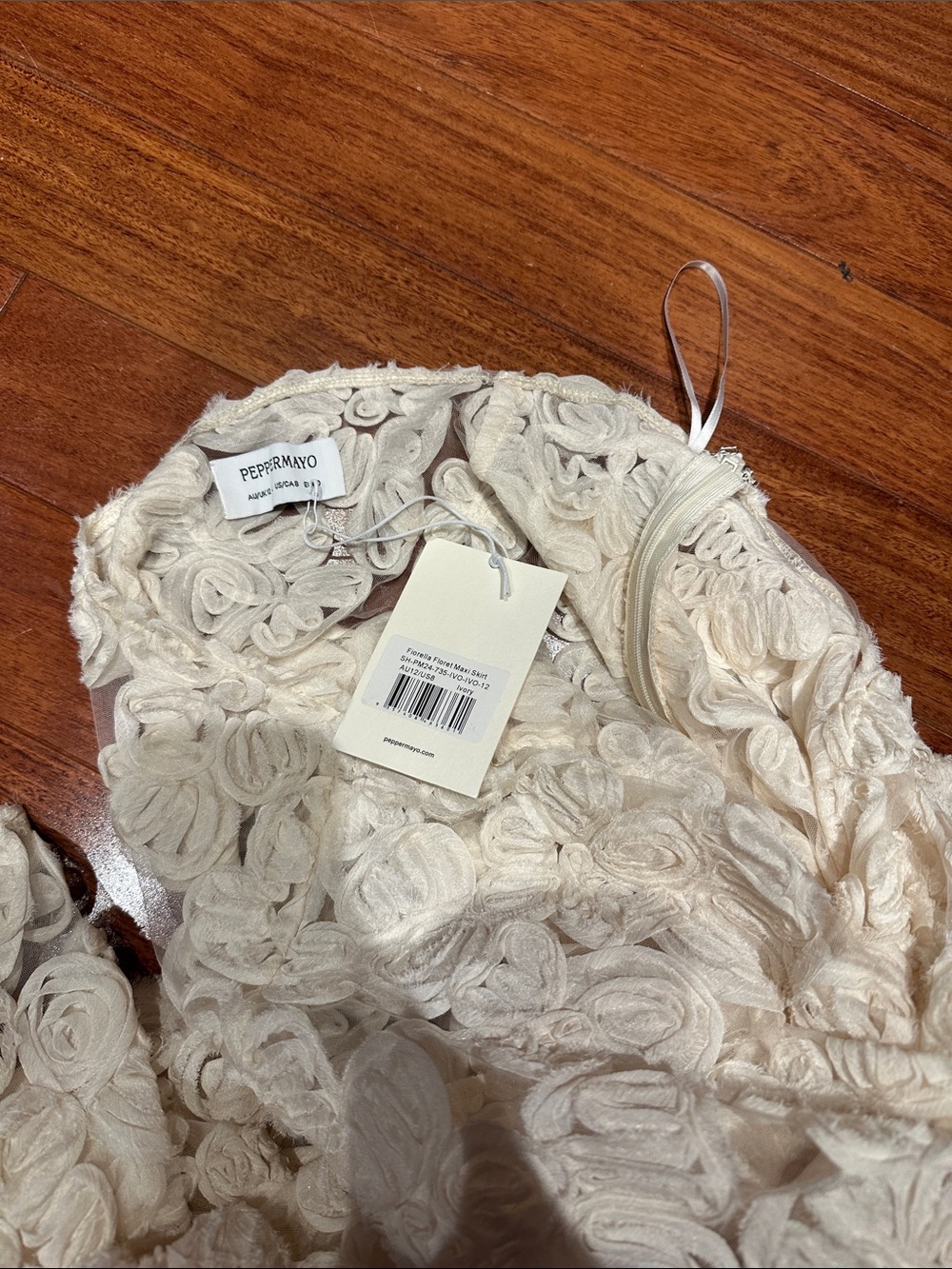 Peppermayo White Floral Lace Maxi Skirt - Picture 6 of 6